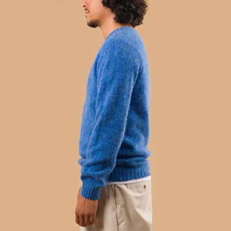 Shaggy Crew Neck Cobalt