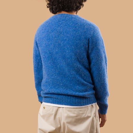 Shaggy Crew Neck Cobalt