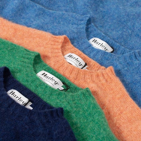Shaggy Crew Neck Cobalt