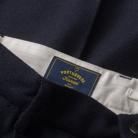 Single Pleat Trousers Wool Navy