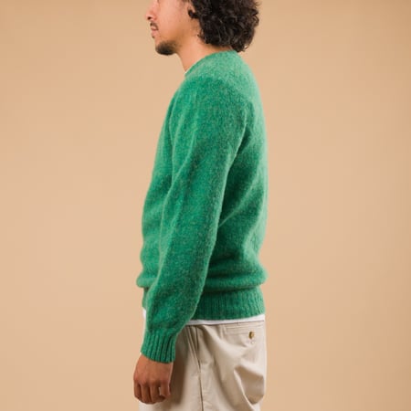 Shaggy Crew Neck Evergreen