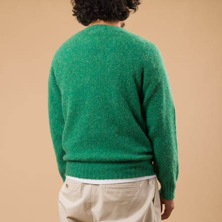 Shaggy Crew Neck Evergreen