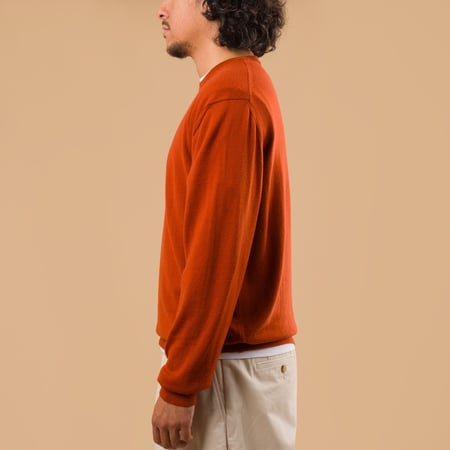 12G Wool Crew Neck Orange