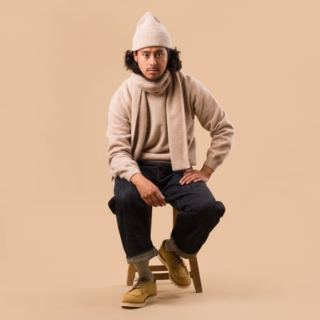 NITTO KNITWEAR X FLANEURS / Bedros Geelongora Sweater Fawn