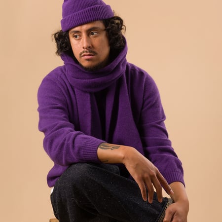 NITTO KNITWEAR X FLANEURS / Bedros Geelongora Sweater Prune