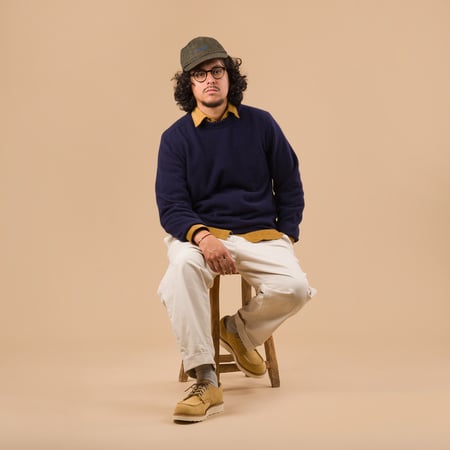 NITTO KNITWEAR X FLANEURS / Bedros Geelongora Sweater Navy