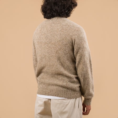Shaggy Crew Neck Pebble