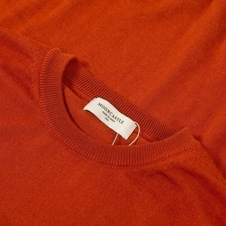 12G Wool Crew Neck Orange