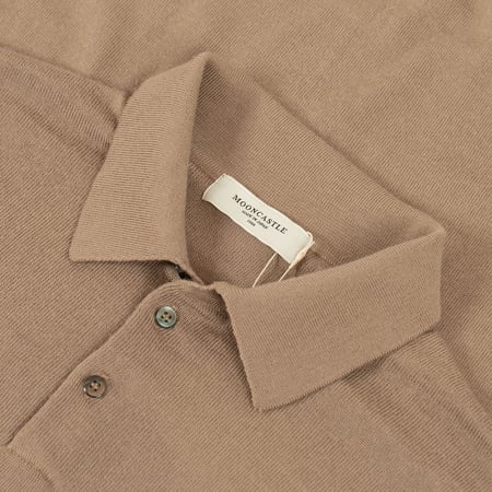 col flâneursMOONCASTLE 12G Wool Polo Neck beige