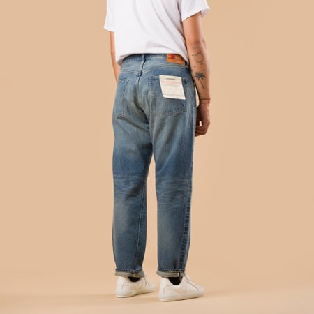 image flâneurs FOB FACTORY F153 5P Tapered Blue Used Wash Selvedge Denim