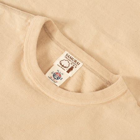 Image-Flâneurs_SAMURAI JEANS / Japanese Cotton Crew T-Shirt Kuri Light_Detail