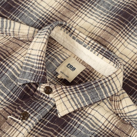 Image-Flâneurs_FOB FACTORY / F3510 Heavy Nel Work Shirt Navy_Detail