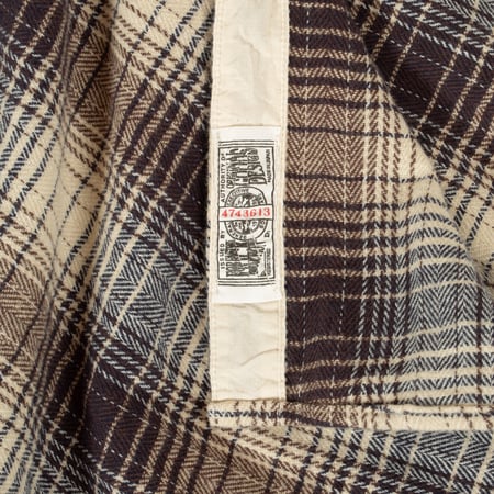 Image-Flâneurs_FOB FACTORY / F3510 Heavy Nel Work Shirt Navy_Detail-2