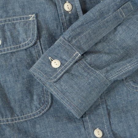 Image-Flâneurs_FOB FACTORY / F3494 Chambray Work Shirt_détail-2