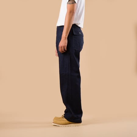 Image-Flâneurs_FOB FACTORY / F0541 888 Denim Baker Pants Indigo