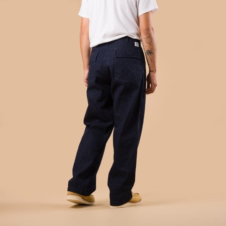 Image-Flâneurs_FOB FACTORY / F0541 888 Denim Baker Pants Indigo