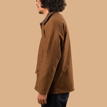 F2361 Heavy Moleskin Riding Jacket Brown