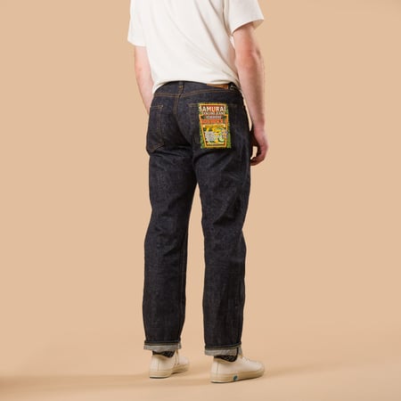 Image-Flâneurs_SAMURAI JEANS / 15oz Otokogi Regular Straight Selvedge Denim_de-dos
