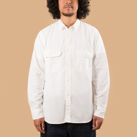 F3496 Oxford Work Shirt White