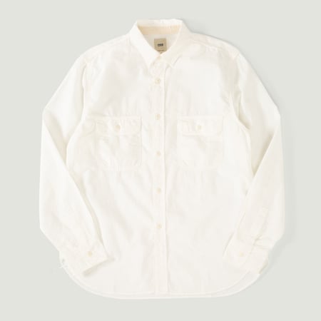 F3496 Oxford Work Shirt White