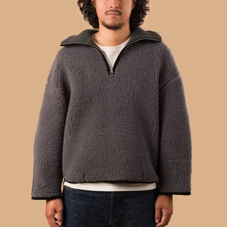 Image-Flâneurs_COLDBREAKER / BEL Sweatshirt Anthracite_de-face-1