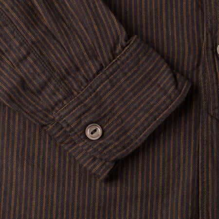 Image-Flâneurs_FOB FACTORY / F3511 Band Collar Shirt Black_detail-1