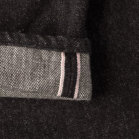 image flâneurs détail FOB FACTORY F153 5P Tapered black Selvedge Denim