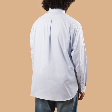 Image-Flâneurs_J. PRESS / Baggy Fit B.D. Pin Oxford Sax Blue_de-dos