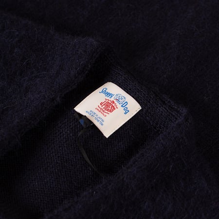 Shaggy Dog Sweater Cardigan Navy