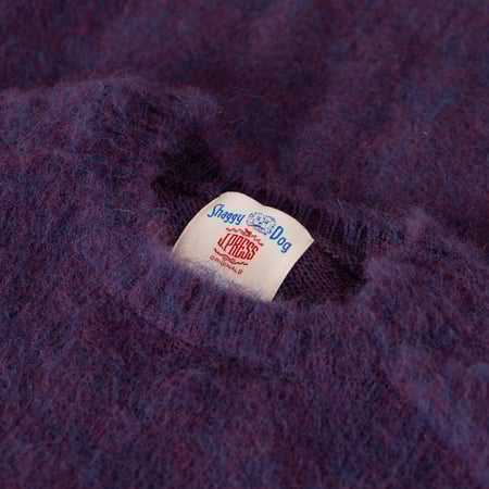 Shaggy Dog Crew Neck Sweater Purple