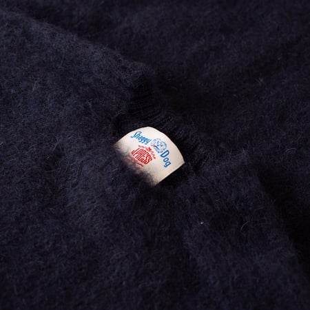 Shaggy Dog Crew Neck Sweater Navy