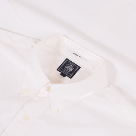 Image-Flâneurs_J. PRESS / Baggy Fit B.D. Pin Oxford White_Détail-1
