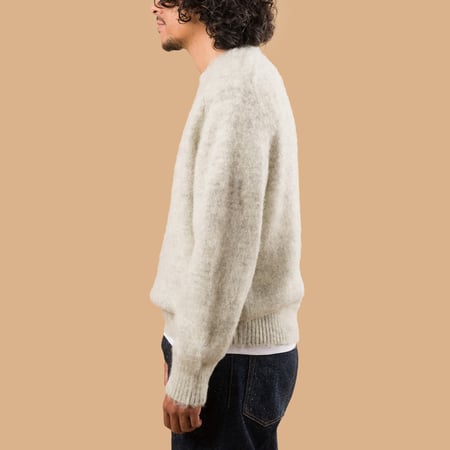 Shaggy Dog Crew Neck Sweater Gray