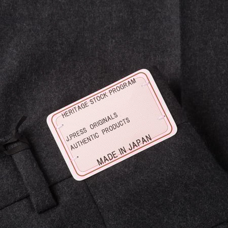 Image-Flâneurs_J. PRESS / Piped Stem Peppin Merino Saxony Charcoal_detail-1