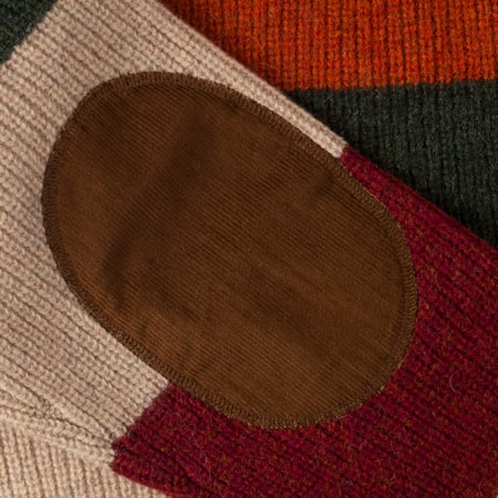 Image-Flâneurs_BEAMS PLUS / Crew Multi Stripe 5G Multi23F_Détail-3