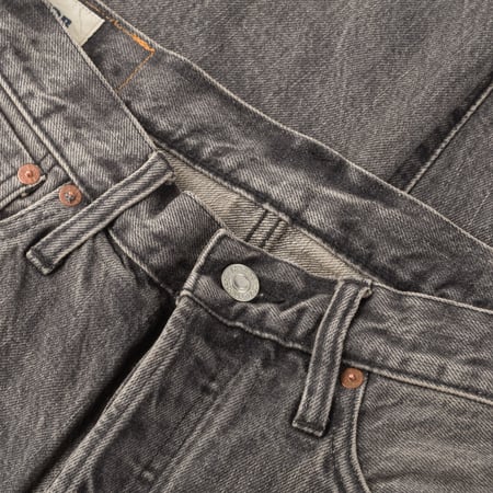 F153 5P Tapered Black Used Wash Selvedge Denim