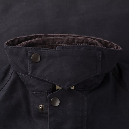 Image-Flâneurs_FOB FACTORY / F2361 Heavy Moleskin Riding Jacket Navy_Detail-2