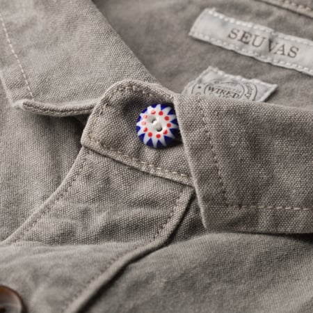 Image-Flâneurs_Seuvas-8oz Canvas Wing Collar Shirt Jacket Sumi_détail-3