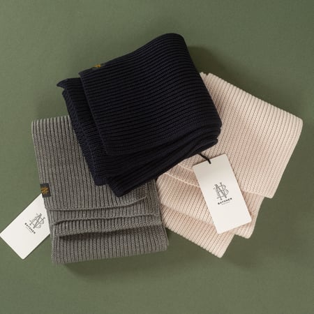 Vignettes flaneurs écharpe laine épaisse BATONER Solid Wool Rib Muffler