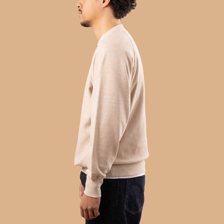 Image-Flâneurs_BATONER / Jumberca Urake Crew Neck Beige_de-profil
