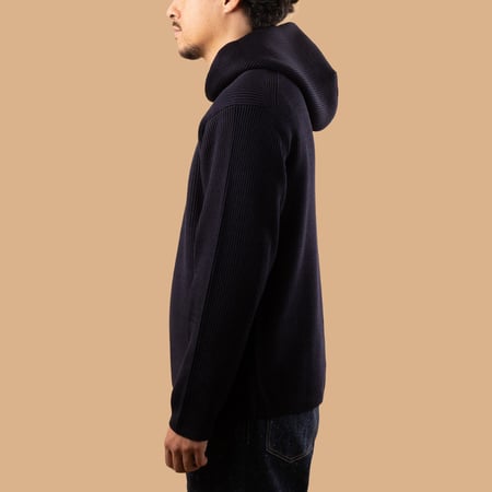 Solid Wool Rib Parker Navy