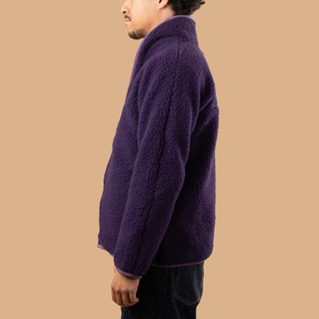 Image-Flâneurs_COLDBREAKER / Flâneurs Retro Jacket Plum_De-profil