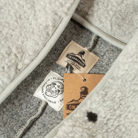 détail COLDBREAKER  Flâneurs Ultralight Retro Jacket Silver tag