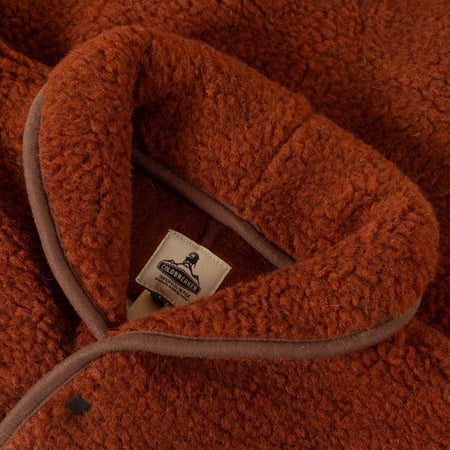 detail COLDBREAKER  Flâneurs Wool Pile Retro Jacket Cognac col