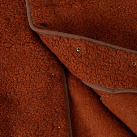 detail COLDBREAKER  Flâneurs Wool Pile Retro Jacket Cognac inside