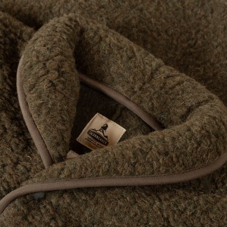 détail COLDBREAKER  Flâneurs Wool Pile Retro Jacket Khaki col