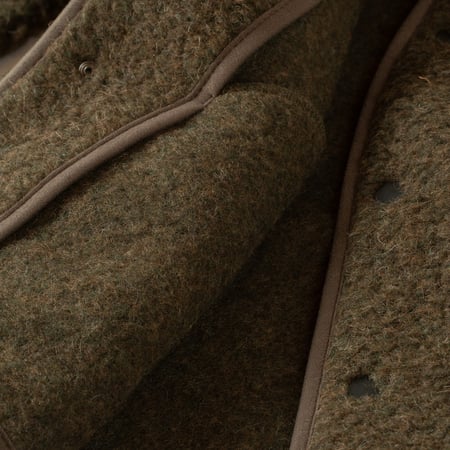 détail COLDBREAKER  Flâneurs Wool Pile Retro Jacket Khaki inside