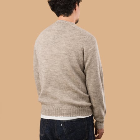 True Shetland Voe Crew Neck in Silver