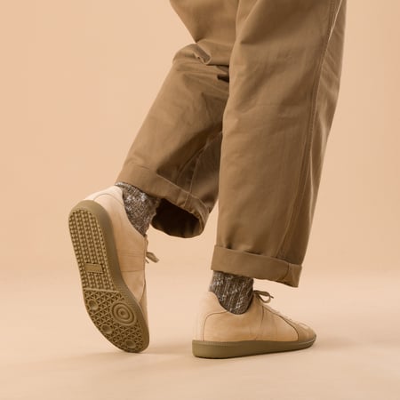 images flâneurs REPRODUCTION OF FOUND  German Military Trainer Beige Nubuck back