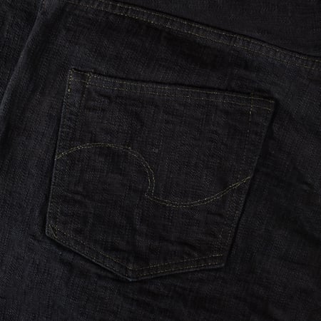 277 17oz Just Right Straight Bumpy Denim Kuro